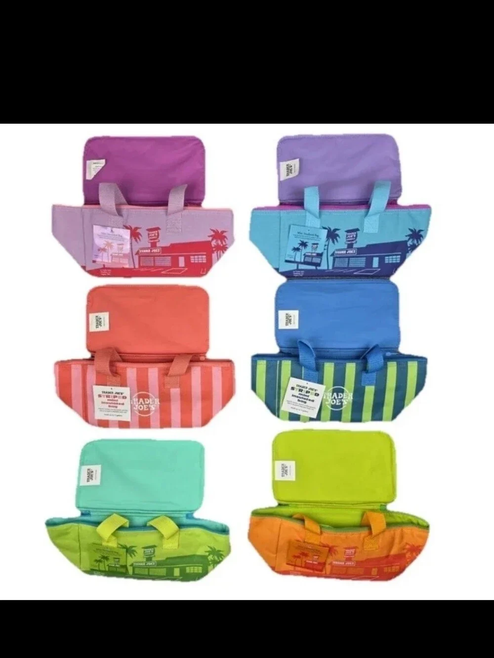 Set of 6 Trader Joe's Mini Insulated Bags - Summer Edition - Picture 6 of 7